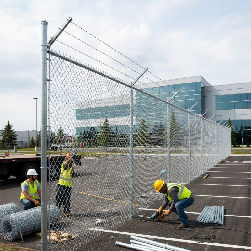 Commercial Fence Construction